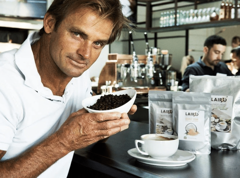 Laird Hamilton (pictured) eating beans for a change.